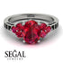 Oval Glamorous Ruby Engagement Ring - Mariah No. 42 image 3