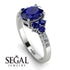 Oval Glamorous Sapphire Engagement Ring - Mariah No. 15 image 2