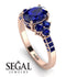 Oval Glamorous Sapphire Engagement Ring - Mariah No. 74 image 2