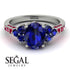 Oval Glamorous Sapphire Engagement Ring - Mariah No. 60 image 3