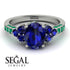 Oval Glamorous Sapphire Engagement Ring - Mariah No. 30 image 3