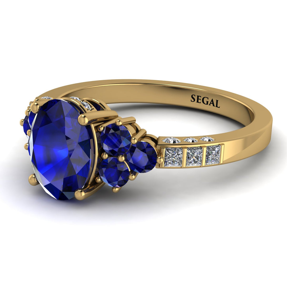 Oval Glamorous Sapphire Engagement Ring - Mariah No. 13