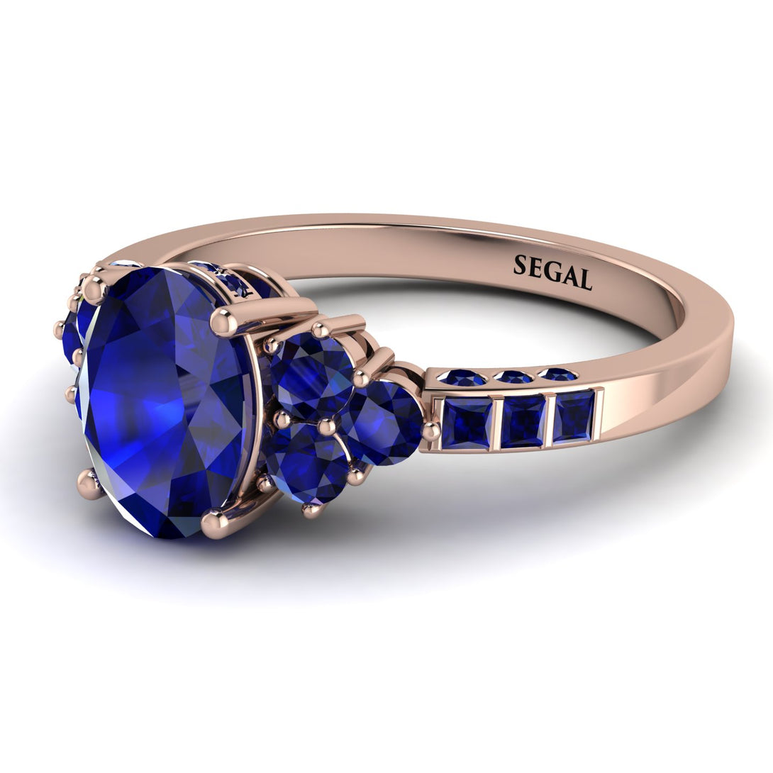 Oval Glamorous Sapphire Engagement Ring - Mariah No. 74