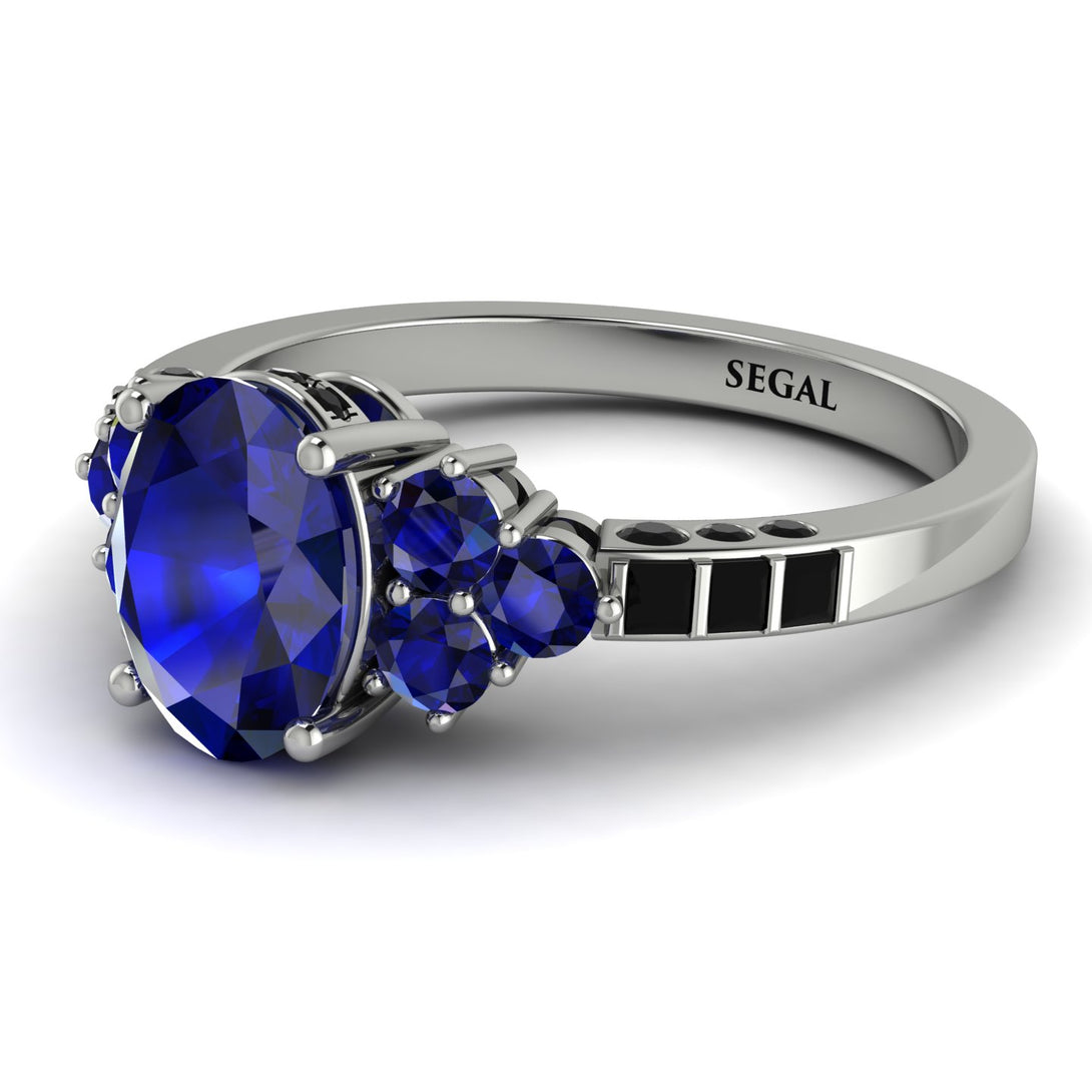 Oval Glamorous Sapphire Engagement Ring - Mariah No. 45