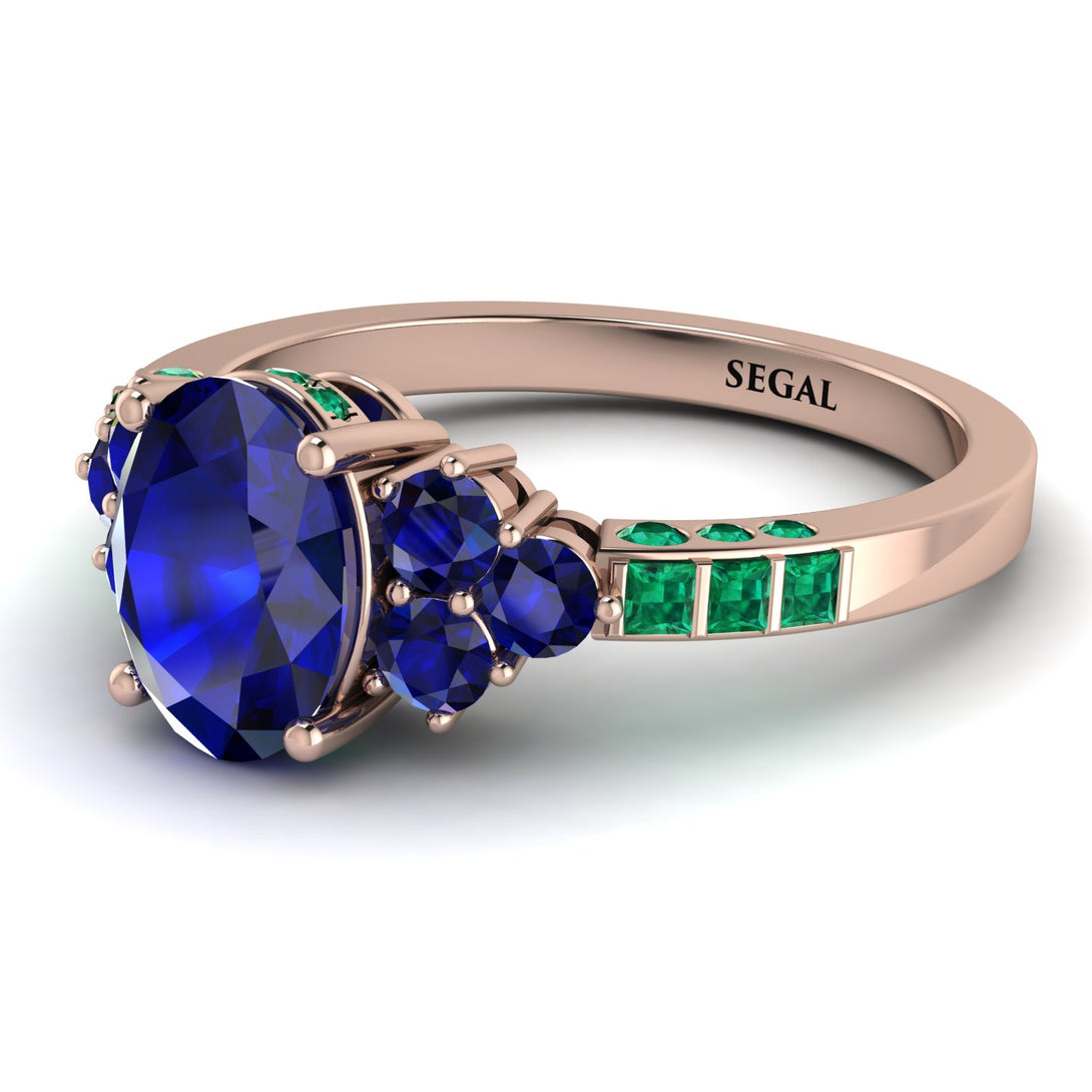 Oval Glamorous Sapphire Engagement Ring - Mariah No. 29