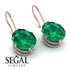 Oval Hidden Halo Emerald Earrings - Gemma No. 5 image 2