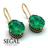Oval Hidden Halo Emerald Earrings - Gemma No. 34 image 2