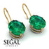 Oval Hidden Halo Emerald Earrings - Gemma No. 4 image 3