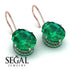 Oval Hidden Halo Emerald Earrings - Gemma No. 20 image 3