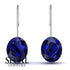 Oval Hidden Halo Sapphire Earrings - Gemma No. 15 image 10