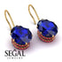 Oval Hidden Halo Sapphire Earrings - Gemma No. 58 image 2