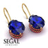 Oval Hidden Halo Sapphire Earrings - Gemma No. 58 image 3