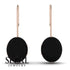 Oval Hidden Halo Black Diamond Earrings - Gemma No. 68 image 10