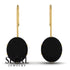 Oval Hidden Halo Black Diamond Earrings - Gemma No. 37 image 10