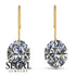 Oval Hidden Halo Diamond Earrings - Gemma No. 31 image 10