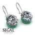 Oval Hidden Halo Diamond Earrings - Gemma No. 18 image 3