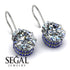 Oval Hidden Halo Diamond Earrings - Gemma No. 63 image 3