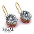 Oval Hidden Halo Diamond Earrings - Gemma No. 46 image 3