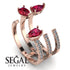 Pear Shape Ruby Glam Open Ring - Quinn No. 11 image 13