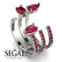 Pear Shape Ruby Glam Open Ring - Quinn No. 57 image 13