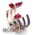Pear Shape Ruby Glam Open Ring - Quinn No. 71 image 13