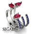 Pear Shape Ruby Glam Open Ring - Quinn No. 72 image 13