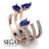 Pear Shape Sapphire Glam Open Ring - Quinn No. 14 image 13