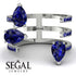 Pear Shape Sapphire Glam Open Ring - Quinn No. 75 image 2