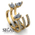 Pear Shape Diamond Glam Open Ring - Quinn No. 1 image 13