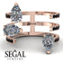 Pear Shape Diamond Glam Open Ring - Quinn No. 32 image 2