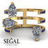 Pear Shape Diamond Glam Open Ring - Quinn No. 61 image 2