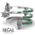 Pear Shape Diamond Glam Open Ring - Quinn No. 18 image 3