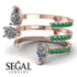 Pear Shape Diamond Glam Open Ring - Quinn No. 17 image 3