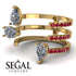 Pear Shape Diamond Glam Open Ring - Quinn No. 46 image 3