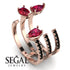 Pear Shape Ruby Glam Open Ring - Quinn No. 41 image 5
