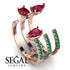 Pear Shape Ruby Glam Open Ring - Quinn No. 26 image 5