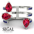 Pear Shape Ruby Glam Open Ring - Quinn No. 72 image 6