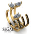 Pear Shape Diamond Glam Open Ring - Quinn No. 31 image 5