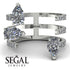 Pear Shape Diamond Glam Open Ring - Quinn No. 3 image 6