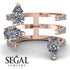 Pear Shape Diamond Glam Open Ring - Quinn No. 2 image 6