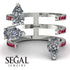 Pear Shape Diamond Glam Open Ring - Quinn No. 48 image 6