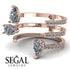 Pear Shape Diamond Glam Open Ring - Quinn No. 2 image 7