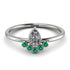 Pear Shaped Stacking Emerald Ring - Brianna No. 18 image 1