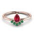 Pear Shaped Stacking Emerald Ring - Brianna No. 26 image 1