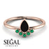 Pear Shaped Stacking Emerald Ring - Brianna No. 23 image 10