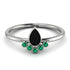 Pear Shaped Stacking Emerald Ring - Brianna No. 24 image 1