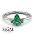 Pear Shaped Stacking Emerald Ring - Brianna No. 21 image 10