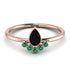 Pear Shaped Stacking Emerald Ring - Brianna No. 23 image 1