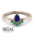 Pear Shaped Stacking Emerald Ring - Brianna No. 29 image 5