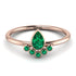 Pear Shaped Stacking Emerald Ring - Brianna No. 20 image 1